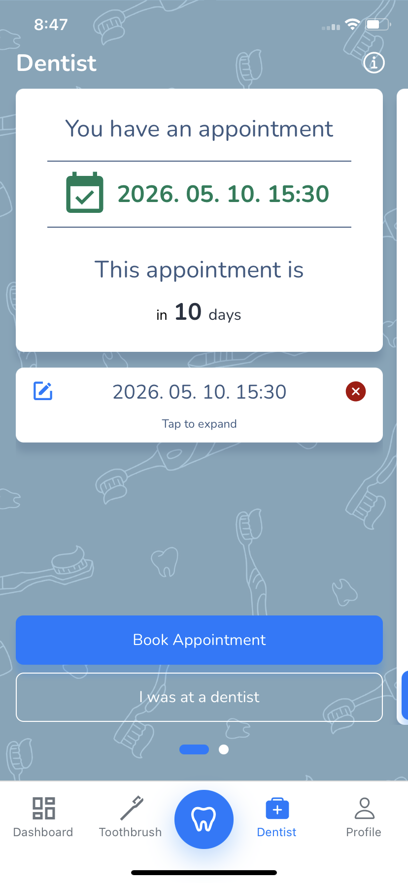 Your App main screen